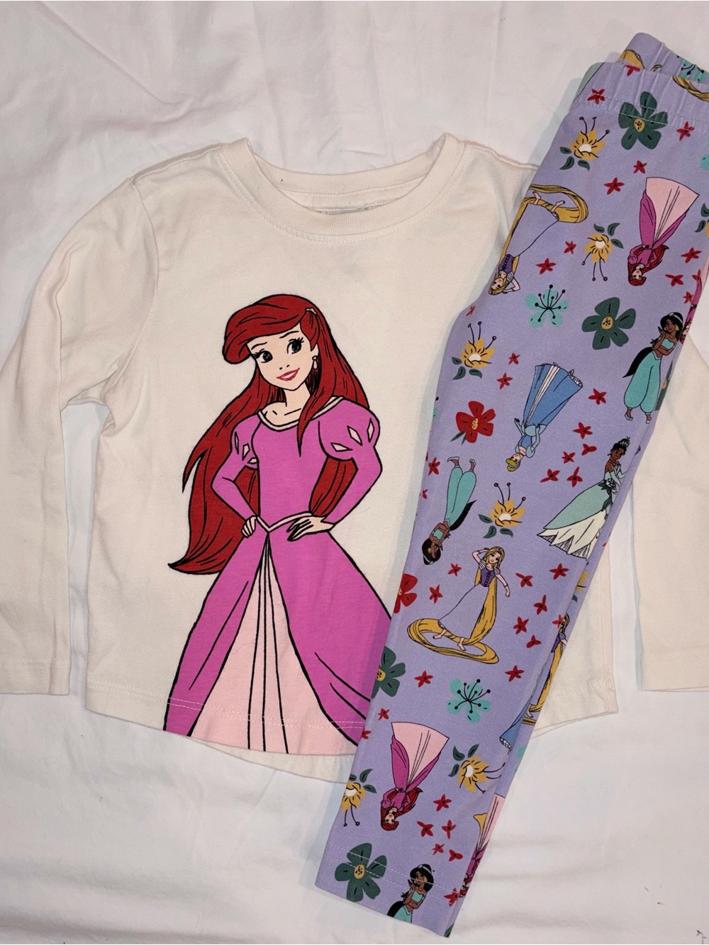 Hanna Andersson X Disney Ariel 2 piece outfit sz 3T EUC smoke free home